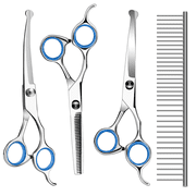 Cat Dog Grooming Shears 4-in-1 Pet Grooming Scissors for Cutting, Shaping, Thinning Fur